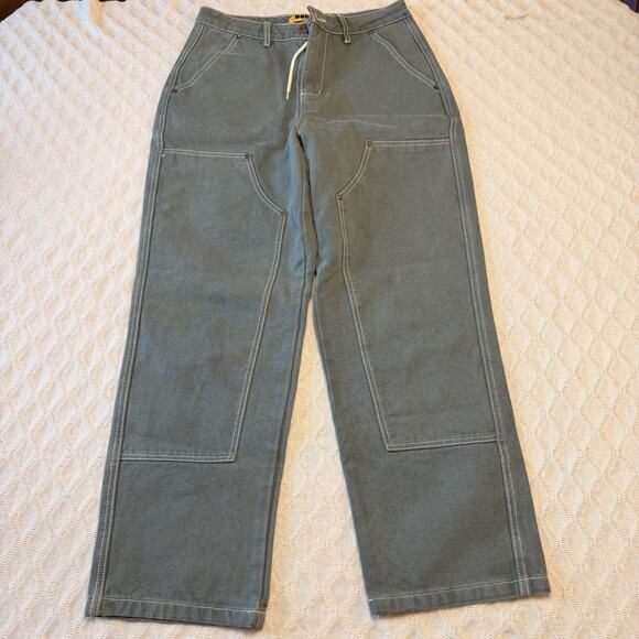 Butter Other - BUTTER Goods Work green pants Double Knee Very Baggy Fit Denim Jeans size 28